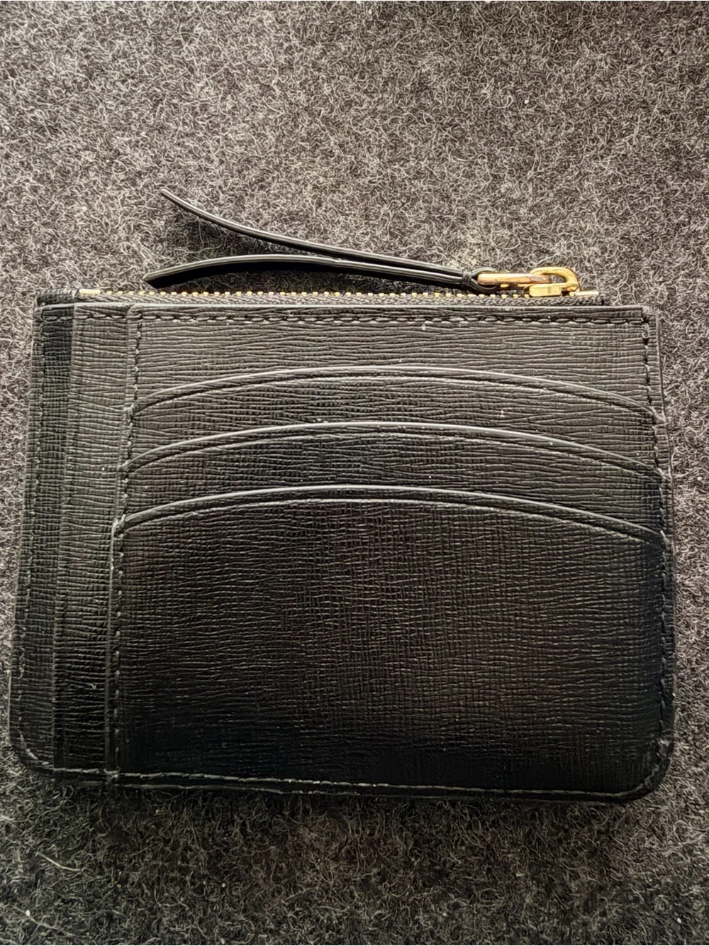 Tory Burch Black Saffiano Leather Card Holder